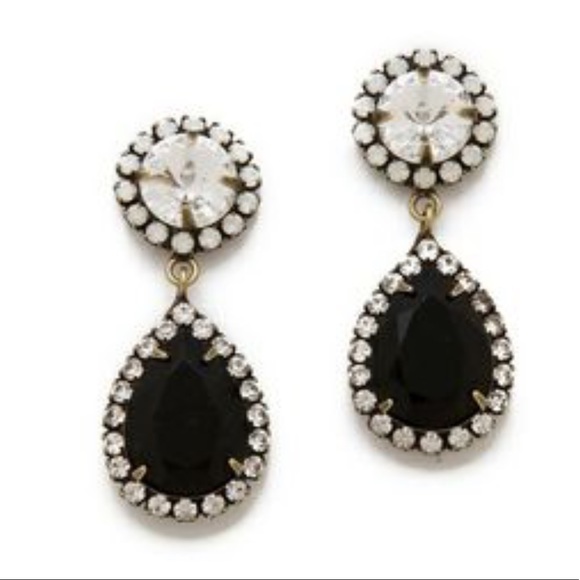 DANNIJO Jewelry - Dannijo Monaco Black Teardrop Earrings